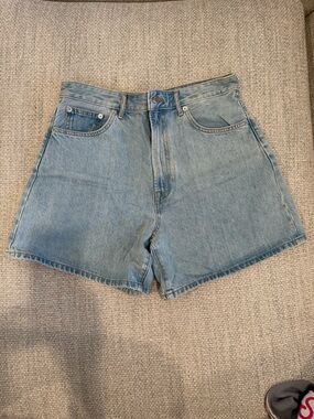Everlane Light Blue High-Rise Denim Shorts